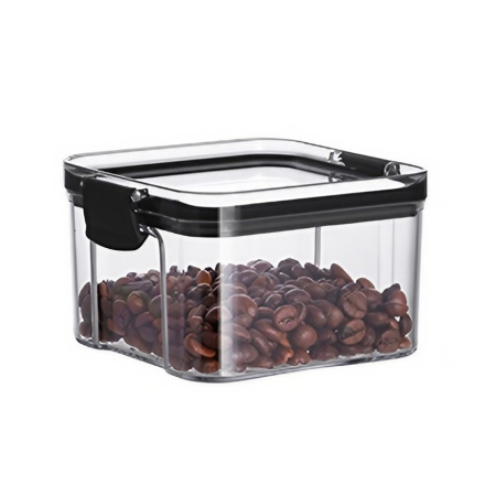 Organizatoare si Depozitare Bucatarie - Recipient din Plastic, , pentru Alimente/Obiecte, Inchidere Ermetica, 10.2 x 6.6 cm, 460 ml, Transparent