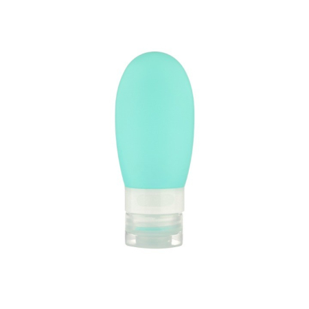 Recipient Portabil din Silicon Elegant de Voiaj, Sticla de Calatorie, , Potrivita pentru Lotiune, Sampon si Alte Lichide, Anti-scurgere, cu Posibilitate de Reumplere, Capacitate 90mL, Verde [1]