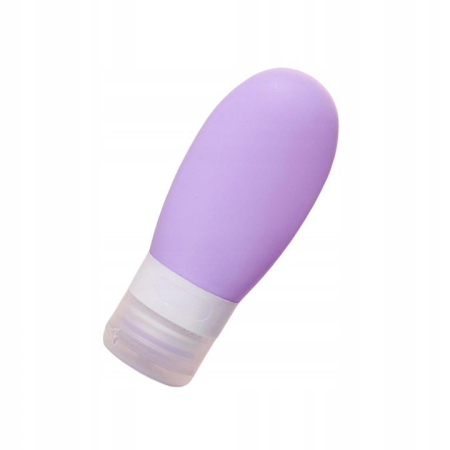 Recipient Portabil din Silicon Elegant de Voiaj, Sticla de Calatorie, , Potrivita pentru Lotiune, Sampon si Alte Lichide, Anti-scurgere, cu Posibilitate de Reumplere, Capacitate 90mL, Mov [4]