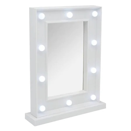 Oglinda de Masa cu 10 Becuri LED, Wireless, cu Baterii pentru Make Up si Machiaj, Buton On/Off, Premium [0]