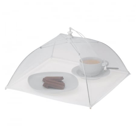 Umbrela de Protectie Impotriva Insectelor, Furnicilor si Gandacilor pentru Farfurii, Caselore si Alimente, Alb, 31cm x 31cm [3]