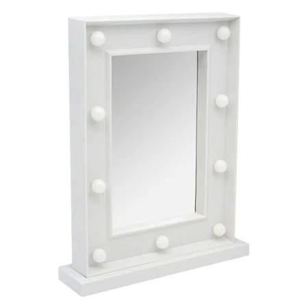 Oglinda de Masa cu 10 Becuri LED, Wireless, cu Baterii pentru Make Up si Machiaj, Buton On/Off, Premium [3]