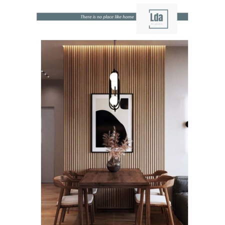 Riflaj MDF decorativ LDA PREMIUM de tip Panou Acoustic, Stejar Natur Saragossa, 260x40 cm [10]