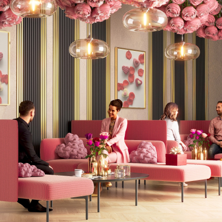 Riflaj MDF decorativ LDA PREMIUM de tip Panou Acustic, Auriu, 260x40 cm [3]