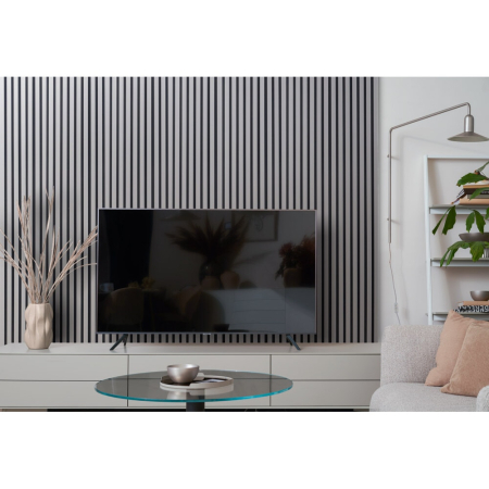 Riflaj MDF decorativ LDA PREMIUM de tip Panou Acustic, Gri Nisip, 260x40 cm [5]