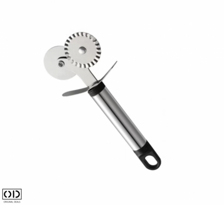 Rola cu 2 Cutite pentru Taiat Pizza, din Otel Inoxidabil Premium, Compatibil Masina de Spalat Vase [2]