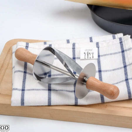 Rola cu Cutit de Taiat Aluat pentru Croisante, Inox, 20 x 6 cm [7]