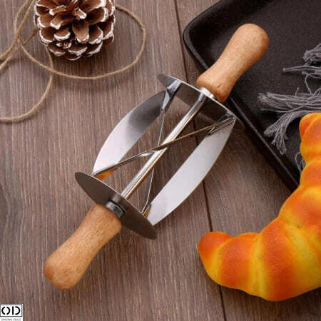 Rola cu Cutit de Taiat Aluat pentru Croisante, Inox, 20 x 6 cm [8]