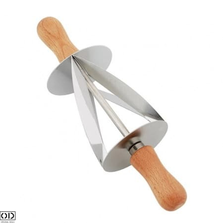 Rola cu Cutit de Taiat Aluat pentru Croisante, Inox, 20 x 6 cm [17]