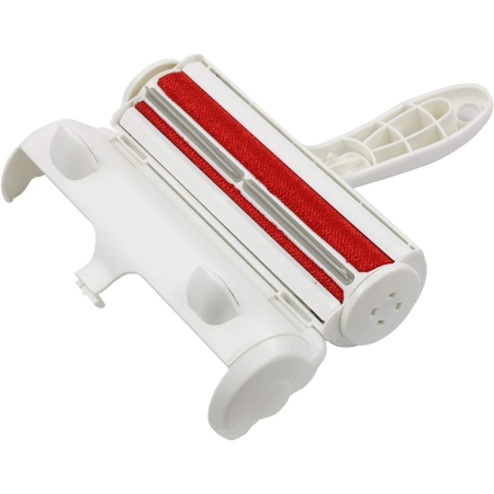 Articole pentru Animale - Rola pentru Parul de Animale, , cu Maner 19x19x6cm, Alb/Rosu