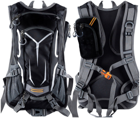 Rucsac de drumetie, gri cu elemente reflectorizante, 18litri, 45x30x15cm [5]