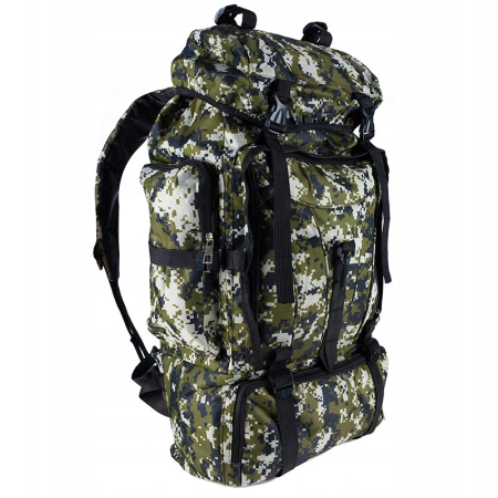 Rucsaci si borsete - Rucsac militar pentru drumetie, 6 compartimente, 70litri, 65x18x35cm, verde