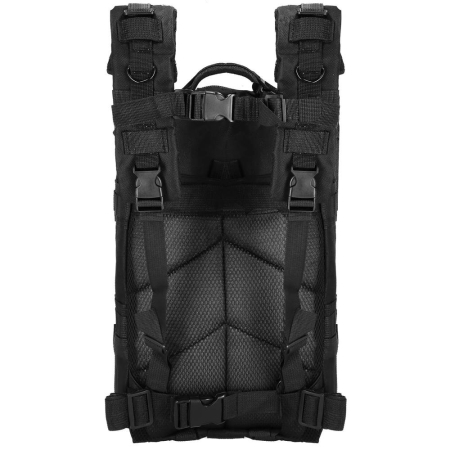 Rucsac militar pentru drumetie, impermeabil, ultra usor, 4 compartimente, culoare negru [22]