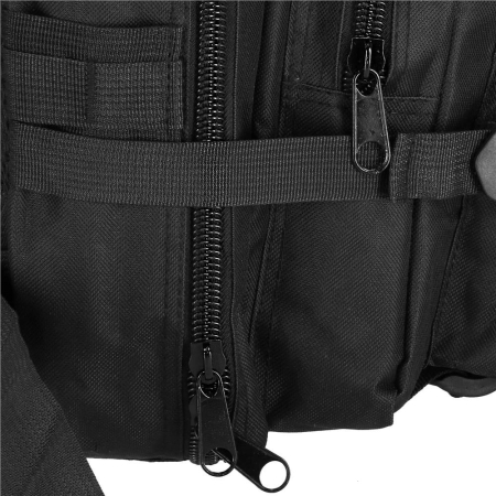 Rucsac militar pentru drumetie, impermeabil, ultra usor, 4 compartimente, culoare negru [13]