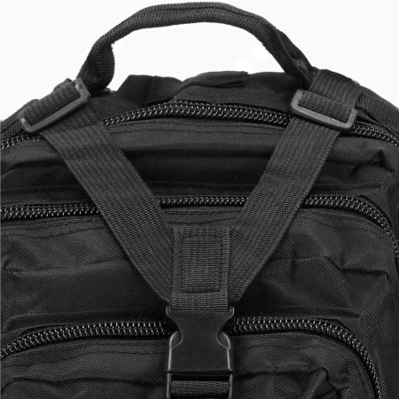 Rucsac militar pentru drumetie, impermeabil, ultra usor, 4 compartimente, culoare negru [11]