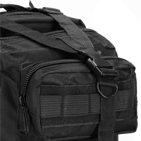 Rucsac militar pentru drumetie, impermeabil, ultra usor, 4 compartimente, culoare negru [10]