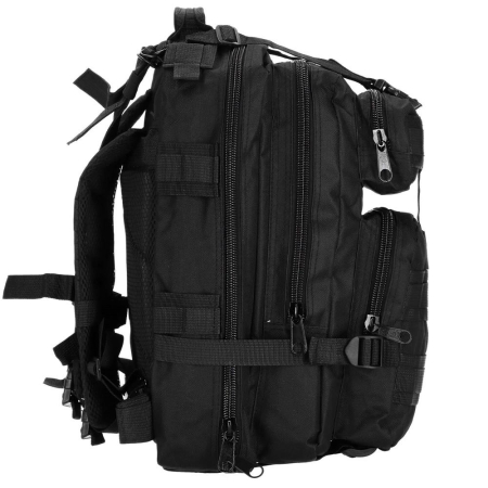 Rucsac militar pentru drumetie, impermeabil, ultra usor, 4 compartimente, culoare negru [1]