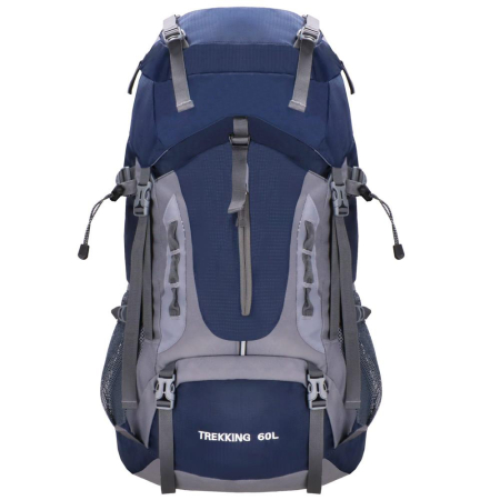 Disponibil livrare locker S - Rucsac tactic militar pentru drumetie, cu husa de ploaie, 60 litri, 25 kg, 70x40x24 cm, gri albastru