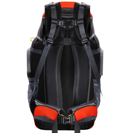 Rucsac tactic militar pentru drumetie, cu husa de ploaie, 70 litri, 25 kg, 68x35x20 cm, gri portocaliu [10]