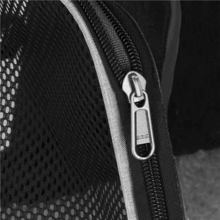 Rucsac transport animale talie mica-medie, maxim 15 kg, buzunare laterale, 38x34x26 cm, negru [14]
