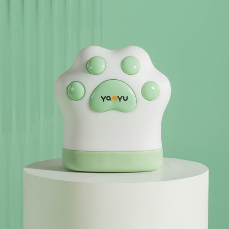 ✨TOATE PRODUSELE✨ - Ruleta Portabila, , Ruleta mini pentru Copii, Model Labuta de Pisica, cu Prindere, pentru Masurat Diametrul, 5.5 x 6.5 cm, Banda 1.5m, Verde