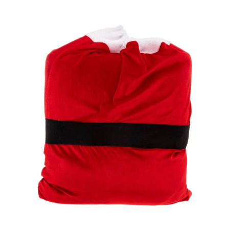 Sac cadouri Mos Craciun 50x70 cm, din poliester, rosu [2]