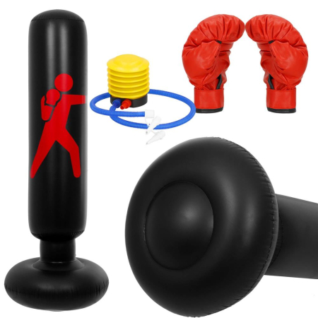 Sac de box gonflabil pentru copii, Inaltime 160 cm, PVC, Negru [17]