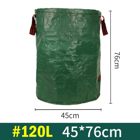 Sac de Colectare a Frunzelor, , Cos Sac pentru Gradina, Sac de Depozitare a Frunzelor, 45 x 76 cm, 120 l, Verde [1]