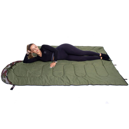 Sac de dormit tip mumie, cu geanta de transport, 210x73cm, 8-20grade, culoare camuflaj [11]