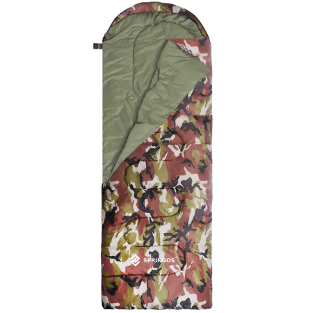 Sac de dormit tip mumie, cu geanta de transport, 210x73cm, 8-20grade, culoare camuflaj [1]