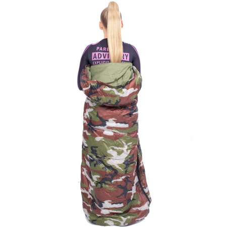 Sac de dormit tip mumie, cu geanta de transport, 210x73cm, 8-20grade, culoare camuflaj [7]