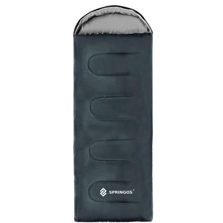 Sac de dormit tip mumie, cu geanta de transport, 210x73cm, 8-20grade, culoare gri [1]