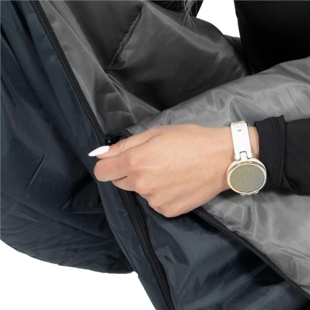 Sac de dormit tip mumie, cu geanta de transport, 210x73cm, 8-20grade, culoare gri [10]