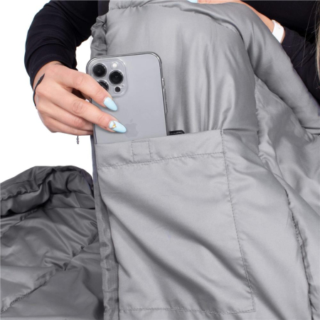 Sac de dormit tip mumie, cu geanta de transport, 210x80cm, 0-10grade, culoare negru gri [11]
