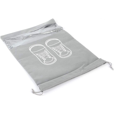 Sac depozitare incaltaminte, pentru voiaj sau depozitare, rezistent la praf, compatibil cu masina de spalat, 27 x 36 cm, gri deschis [5]