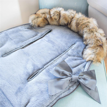 Sac iarna de bebelusi pentru carucior, marime universala, 90x45cm, albastru [8]