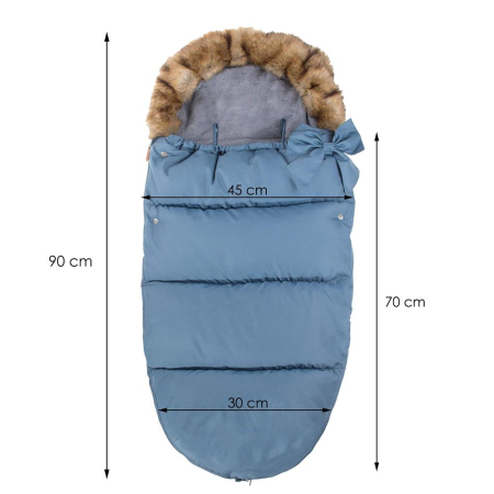 Sac iarna de bebelusi pentru carucior, marime universala, 90x45cm, albastru [5]