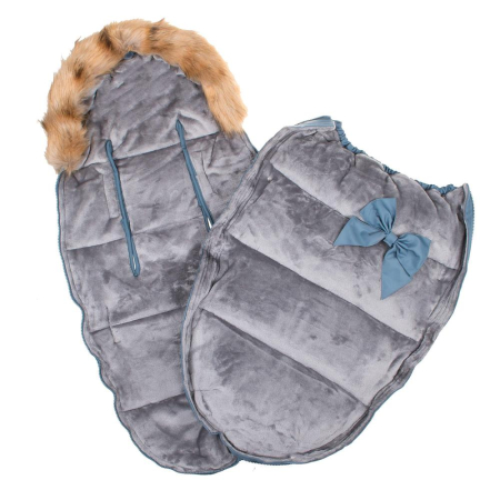 Sac iarna de bebelusi pentru carucior, marime universala, 90x45cm, albastru [6]