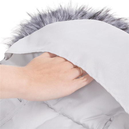 Sac iarna de bebelusi pentru carucior, marime universala, cu gluga, 90x45cm, gri [4]