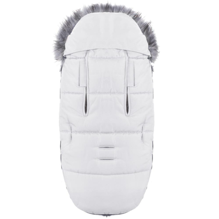 Sac iarna de bebelusi pentru carucior, marime universala, cu gluga, 90x45cm, gri [7]