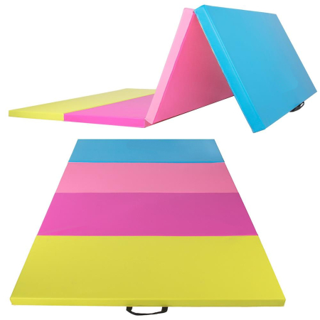 Saltea fitness groasa, dimensiune XXL, pentru antrenamente gimnastica, 240x120x5 cm, multicolor [1]