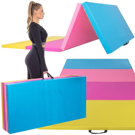 Saltea fitness groasa, dimensiune XXL, pentru antrenamente gimnastica, 240x120x5 cm, multicolor [10]