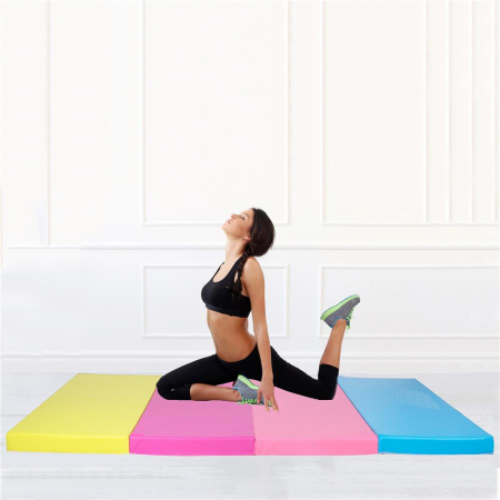 Saltea fitness groasa, dimensiune XXL, pentru antrenamente gimnastica, 240x120x5 cm, multicolor [8]