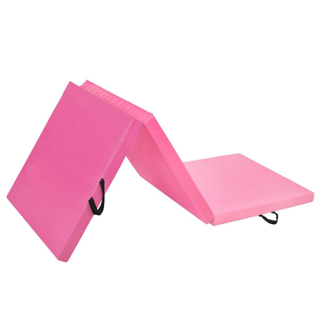 FITNESS - Saltea fitness groasa pentru antrenamente gimnastica, pliabila, 180x60x5,5cm, roz