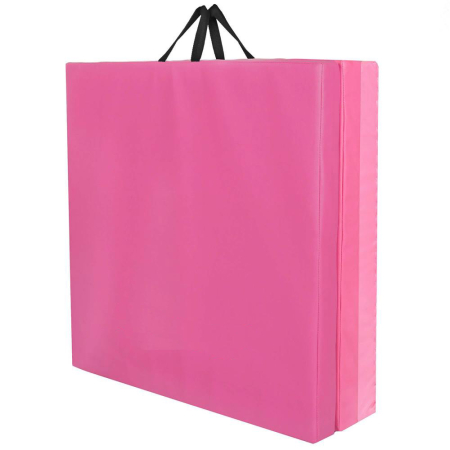 Saltea fitness groasa pentru antrenamente gimnastica, pliabila, 180x60x5,5cm, roz [14]