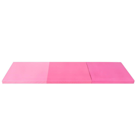 Saltea fitness groasa pentru antrenamente gimnastica, pliabila, 180x60x5,5cm, roz [7]
