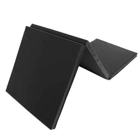 Saltea fitness groasa pentru antrenamente gimnastica, pliabila, PVC, 180x60x5cm, negru [2]