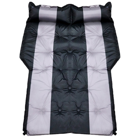 CAMPING - Saltea gonflabila auto 170x120 cm, cu perna integrata si husa de transport, negru