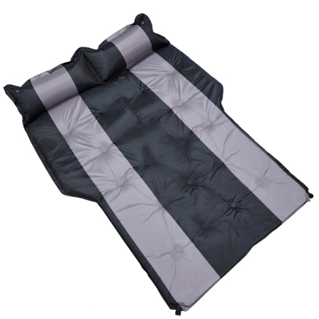 Saltea gonflabila auto 170x120 cm, cu perna integrata si husa de transport, negru [4]