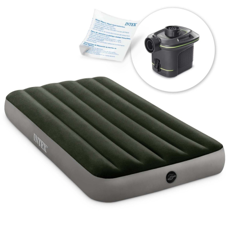 Saltea Intex Prestige Airbed Twin Dura-Beam pompa inclusa, 99x191x25cm [5]